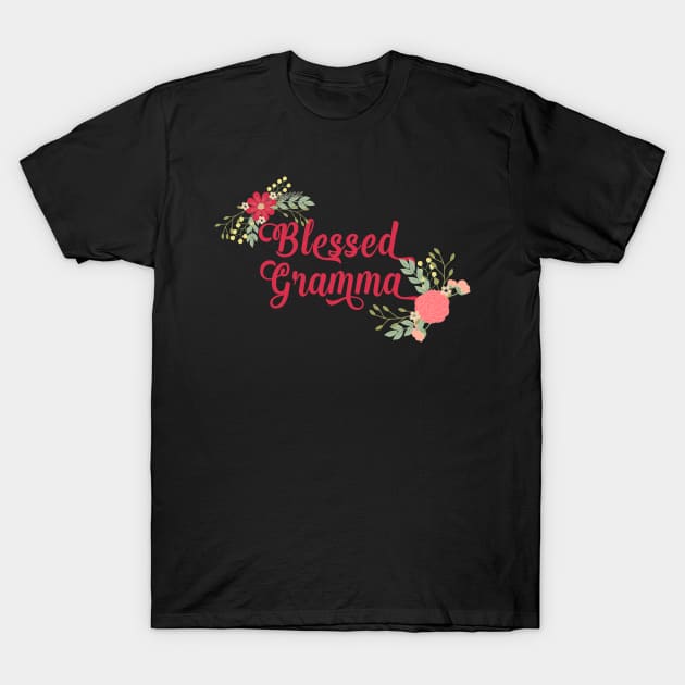 Blessed Gramma Floral Christian Grandma Gift T-Shirt by g14u